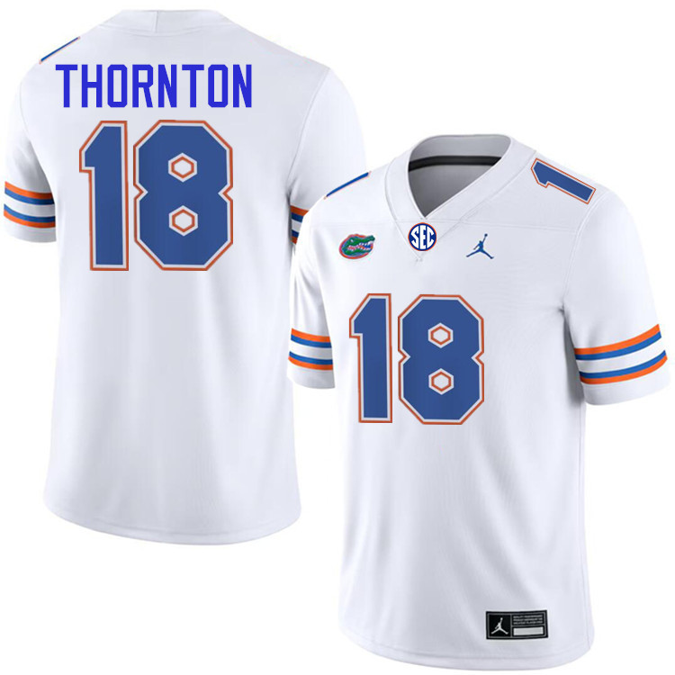 #18 Bryce Thornton Gators Jersey,Florida Gators College Football Jerseys Stitched-White  #18 Bryce Thornton Gators Jersey,Florida Gators College Football Jerseys Stitched-White